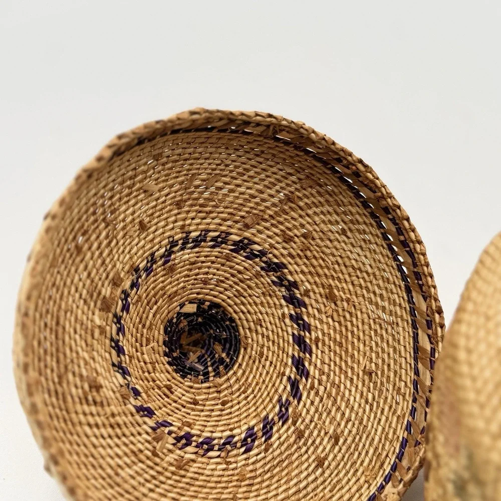 Vtg Nootka/ Makah Domed Lidded Native American Basket Northwest Coast 6.5